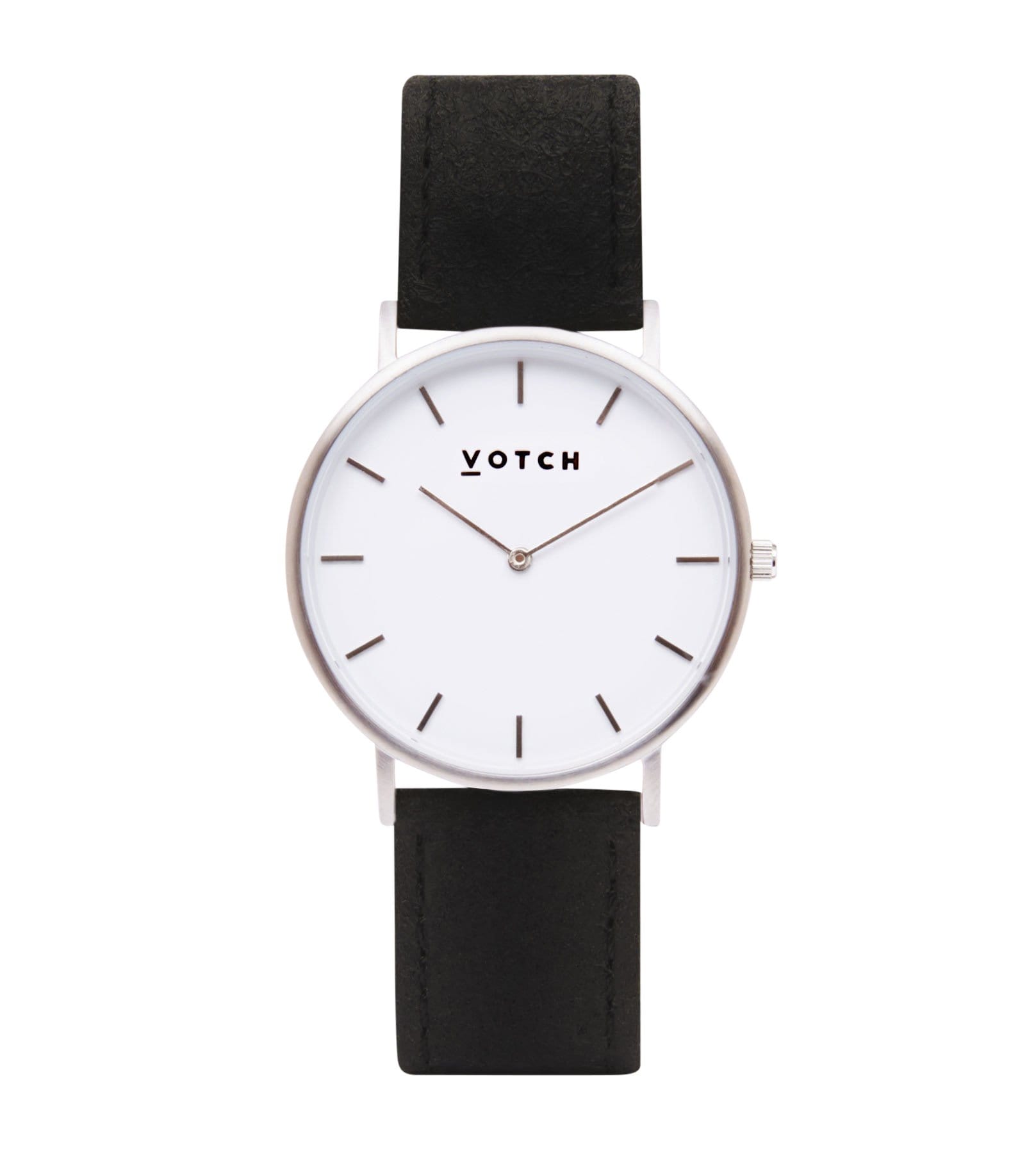 Votch mannen vegan Horloge Classic Piñatex Zilver & Wit