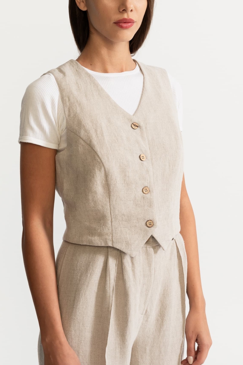 De IONESCU  Gilet Figa Hemp Natural