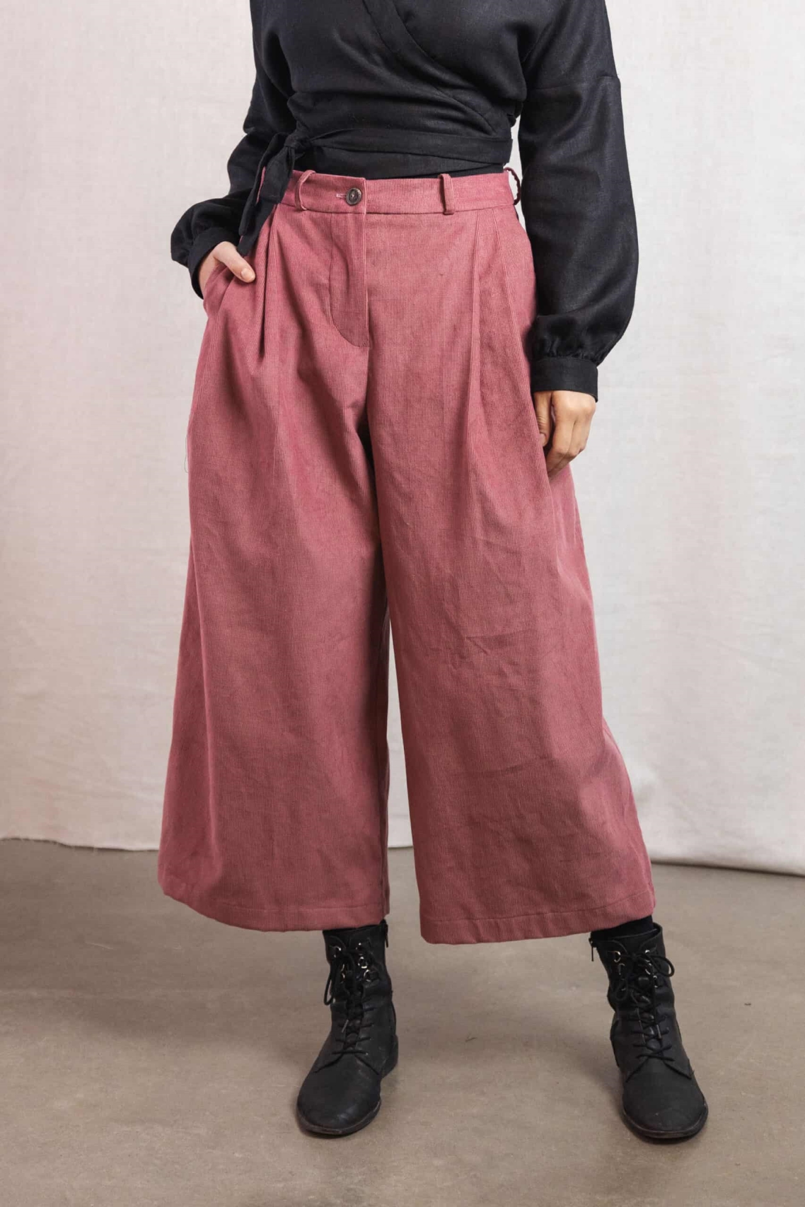 Jyoti Fair Works  Culotte Awa Stoffig Roze