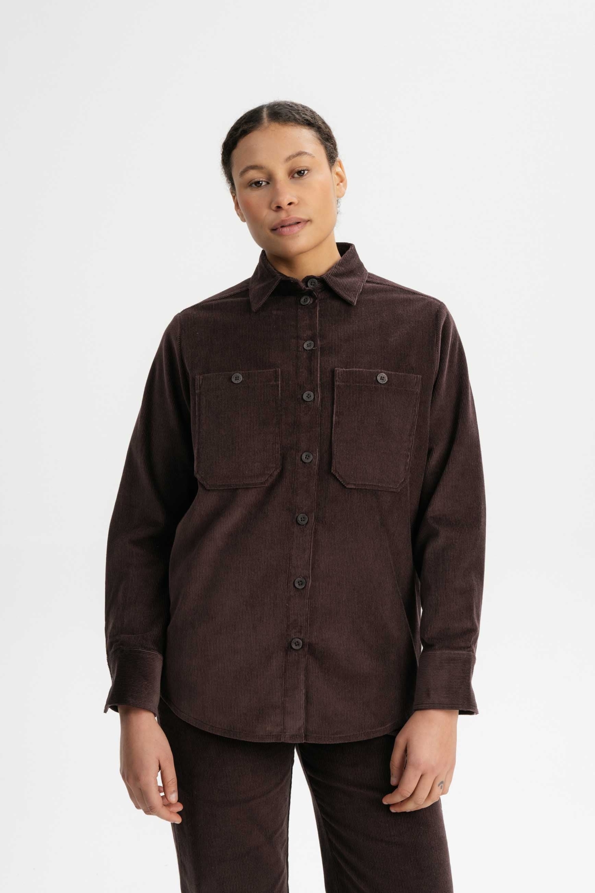 MELA  Overshirt Corduroy Jiya Walnootbruin