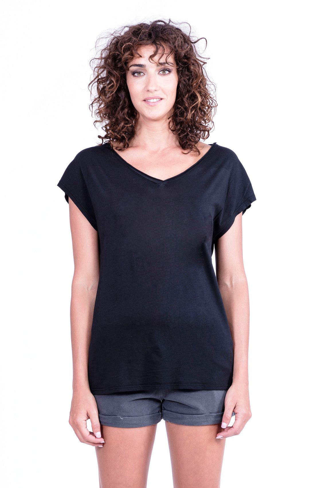RAVENS VIEW IBIZA  Top Maxi V Zwart