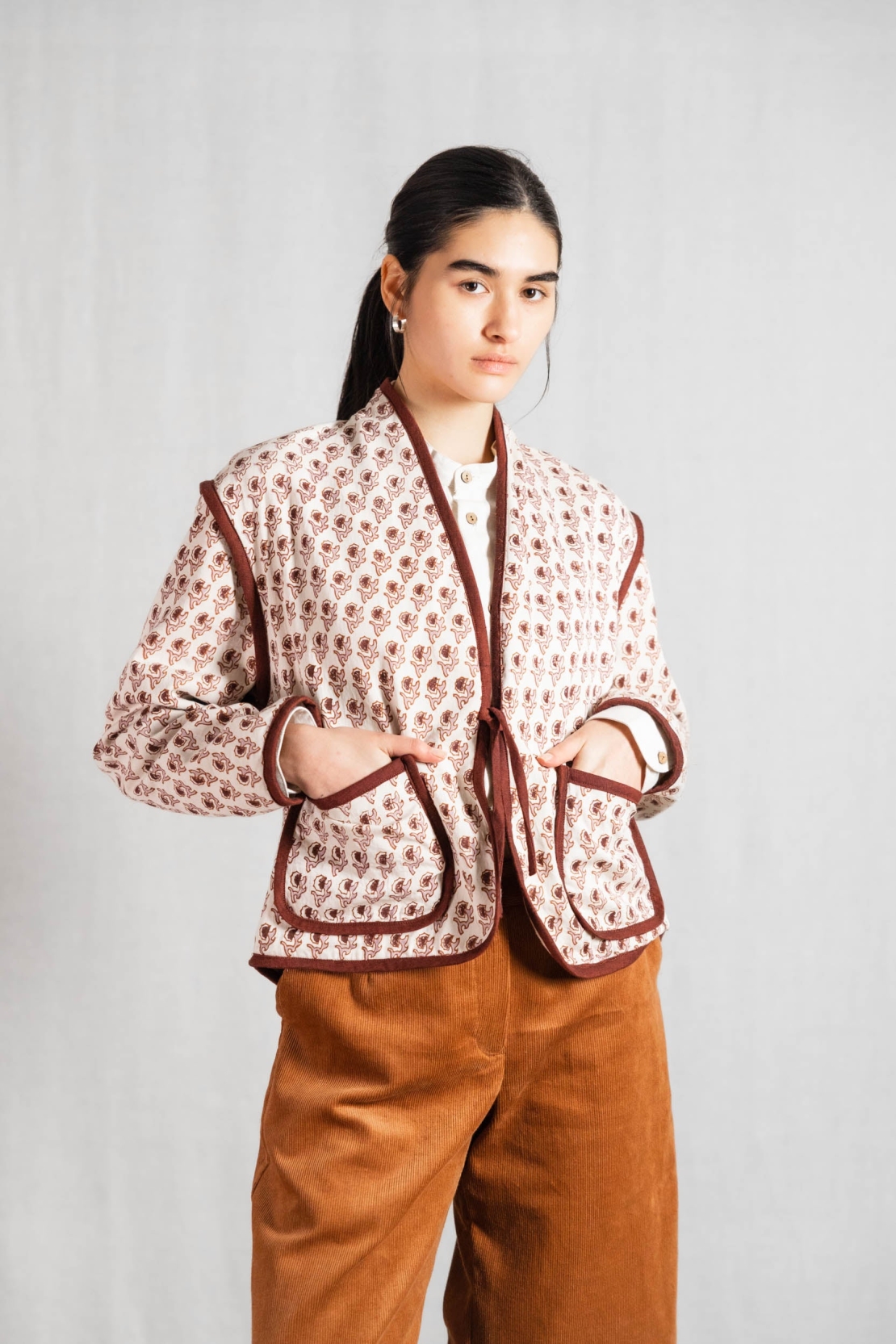 Jyoti - Fair Works  Jasje Omkeerbaar Dhaarti Blockprint Beige