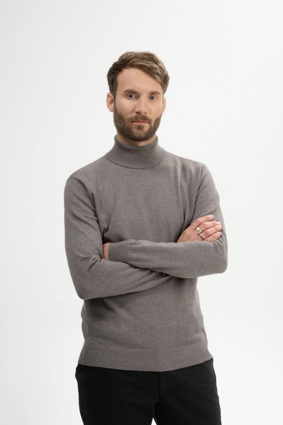 MELA mannen vegan Gebreide Trui Coltrui Kanja Bear Melange