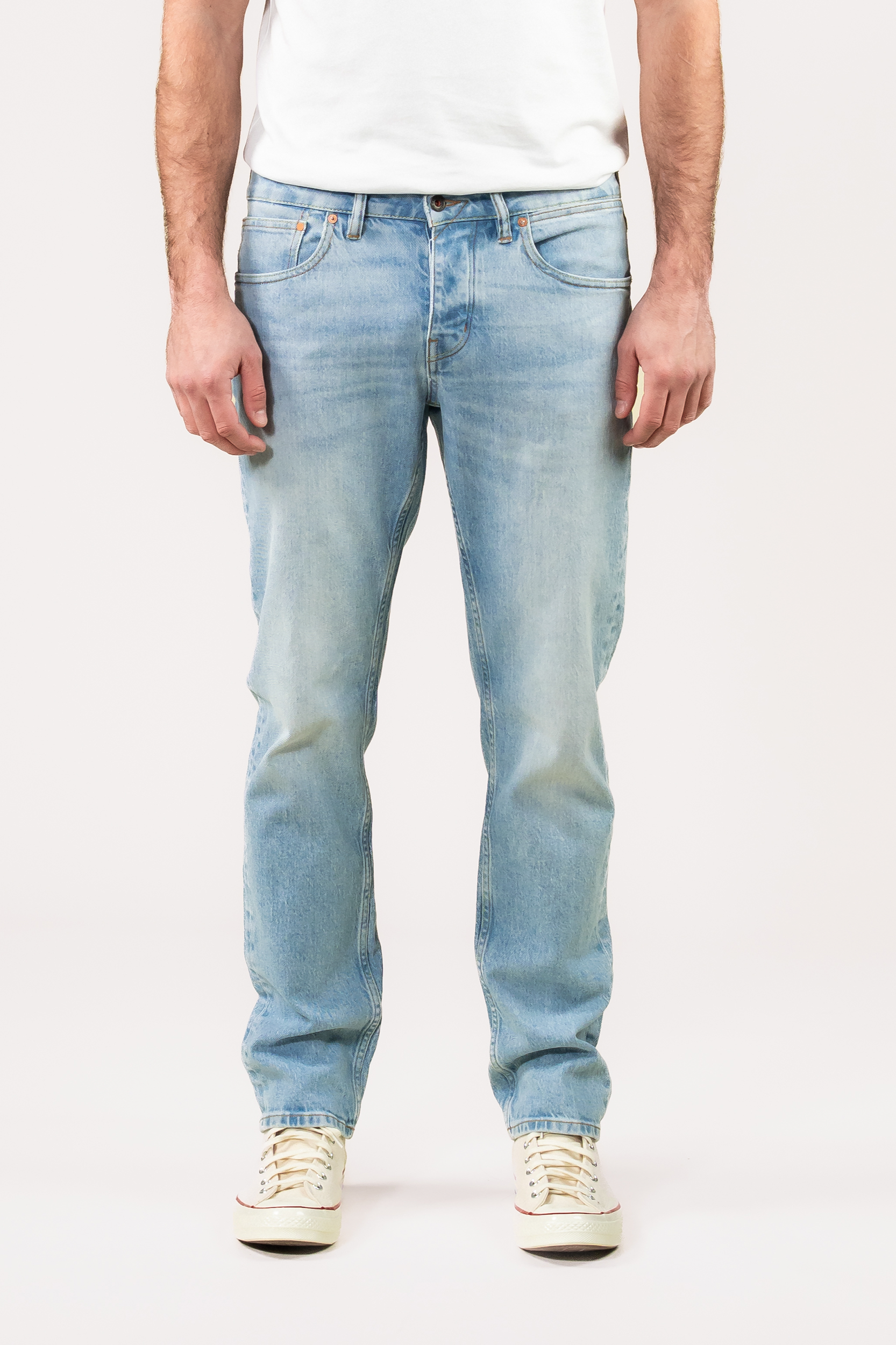 Kuyichi mannen vegan Jeans Jim Regular Slim Seabad Blauw