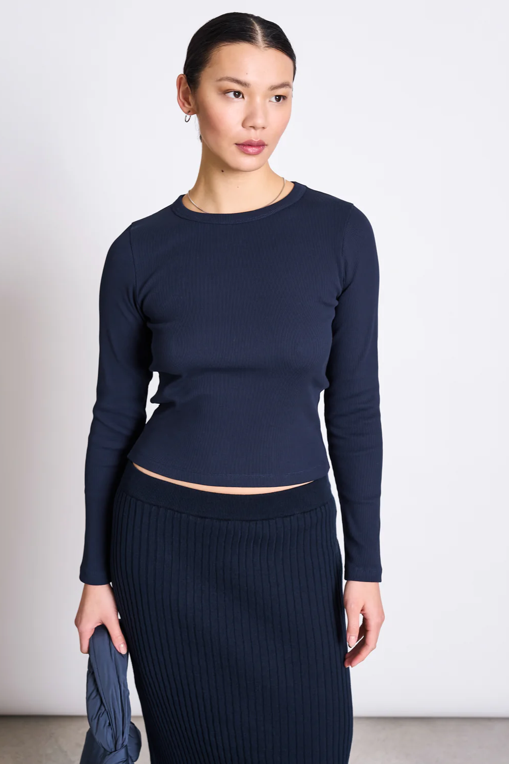 JAN 'N JUNE  T-Shirt Lange Mouw Rib Muri Nightfall Blue