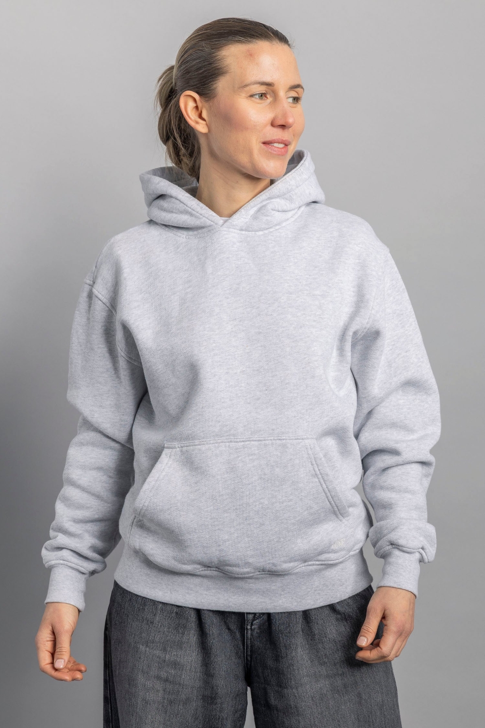DIRTS mannen vegan Hoodie Oversized Grijs GemÃªleerd