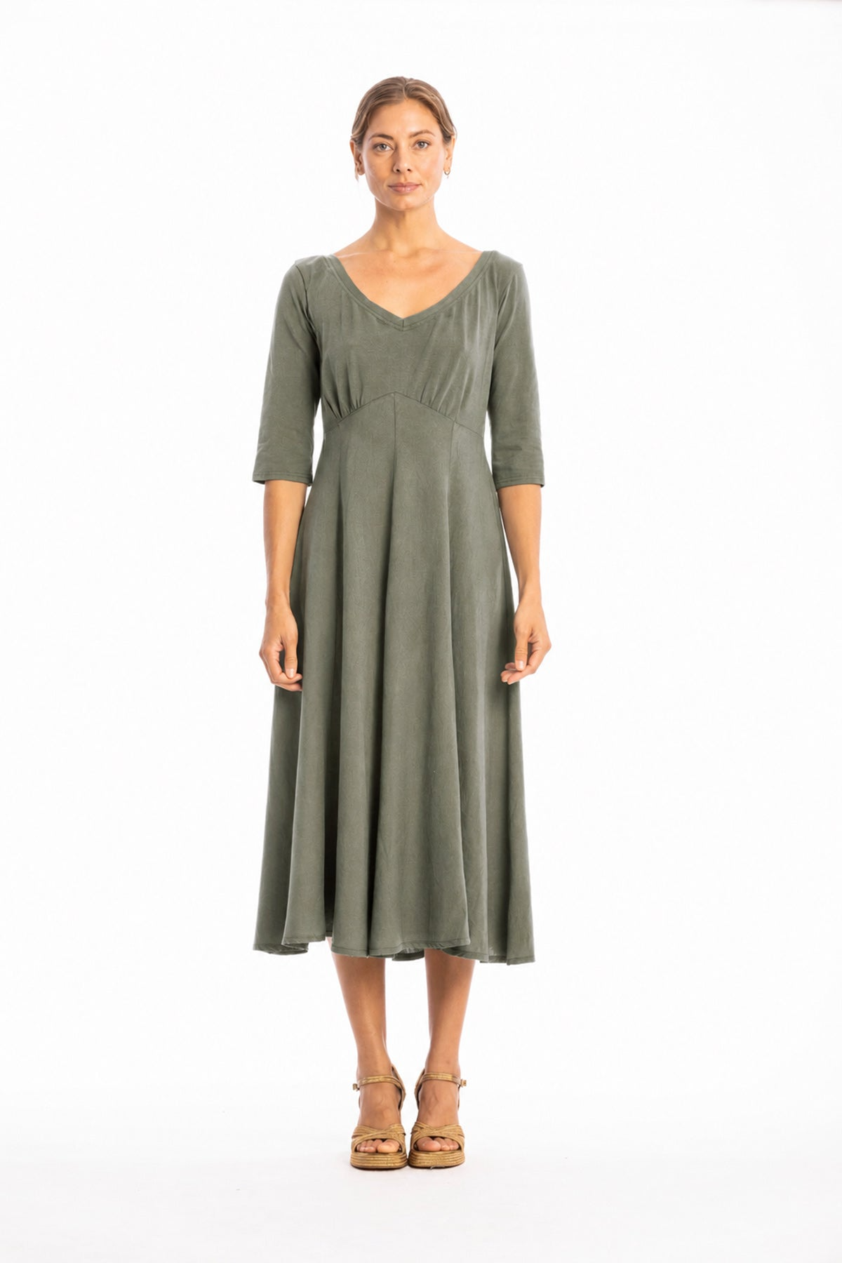 RAVENS VIEW IBIZA  Jurk Lima Ls Dust Olive