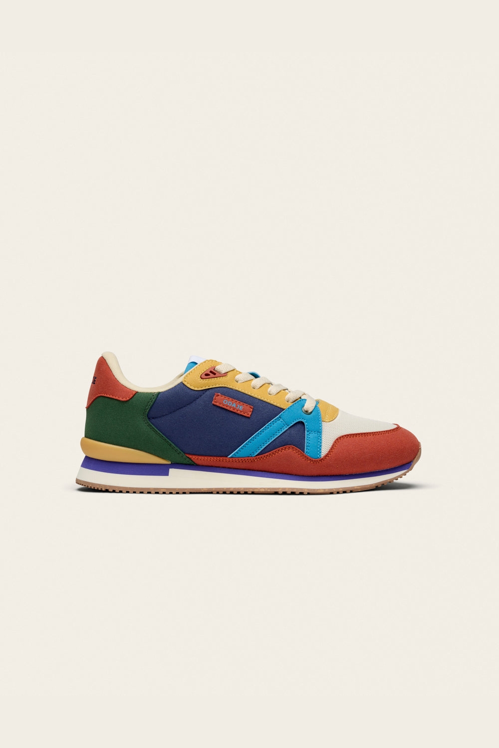 Odaje mannen vegan Sneakers Andre Rood/Paars/Mosterd