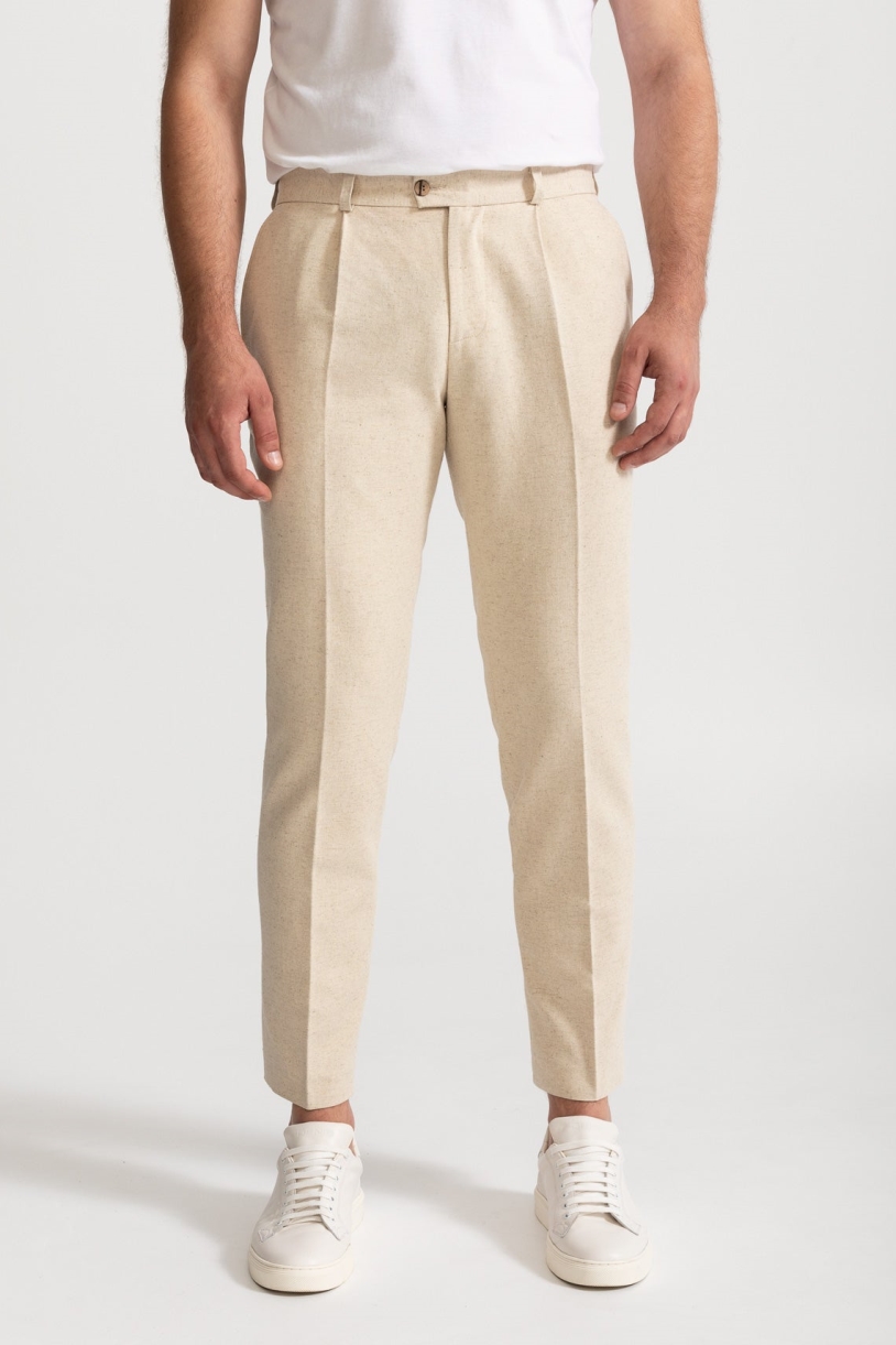 De IONESCU mannen vegan Broek The Romana Linnen Katoen Natuurlijk