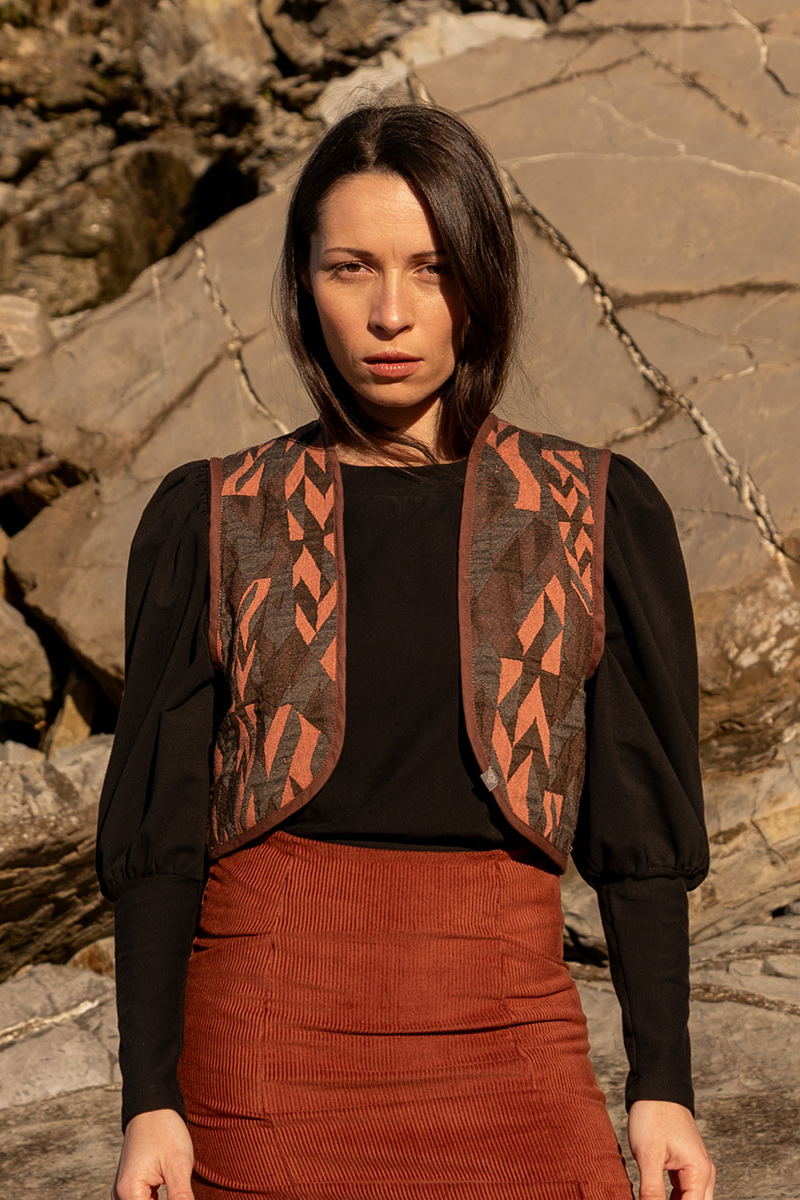 Widda  Gilet Omkeerbaar Mia Jacquard