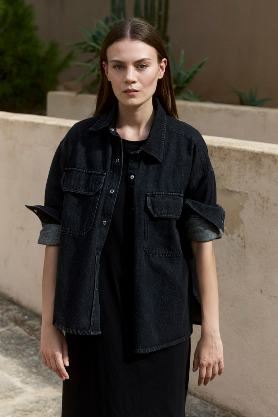 WOTE  Zwart Denim Overshirt
