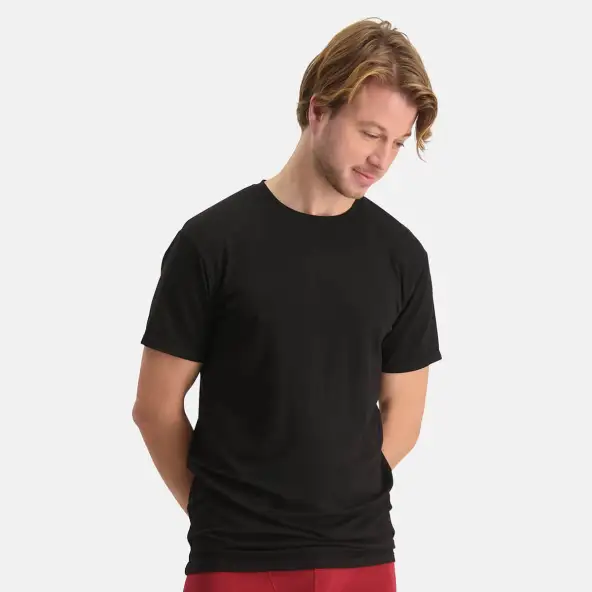 T-Shirts Roger ronde hals (2-pack) - Zwart