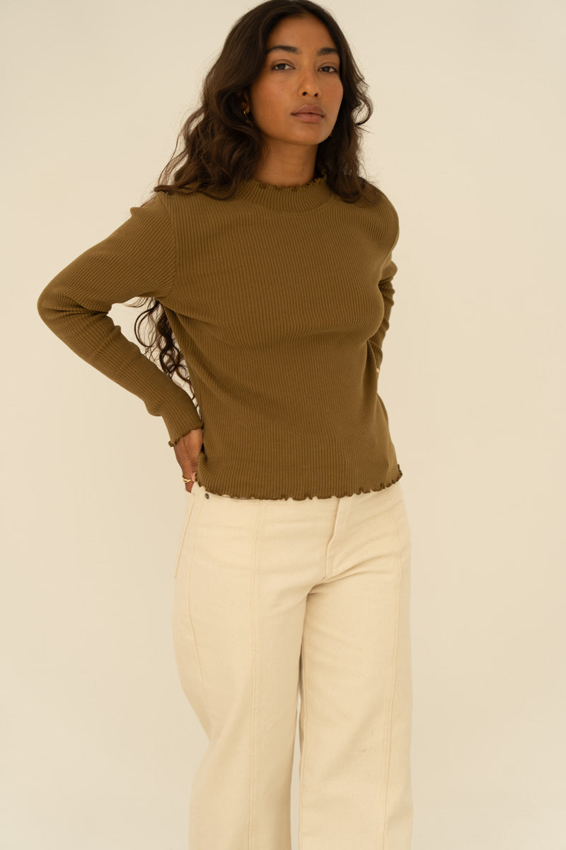 NÃ¤z  Top Turtleneck Ava Olive