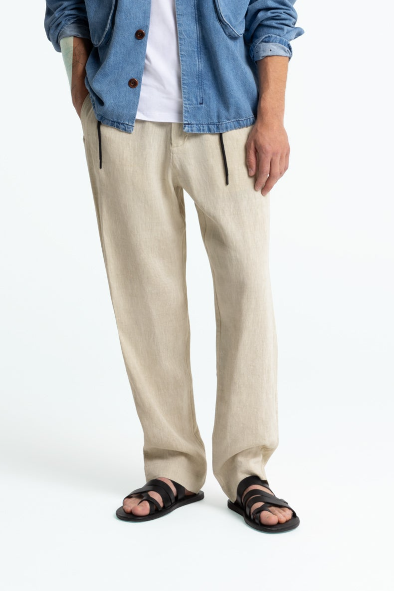Kings of Indigo mannen vegan Broek Teti Ongeverfd Linnen