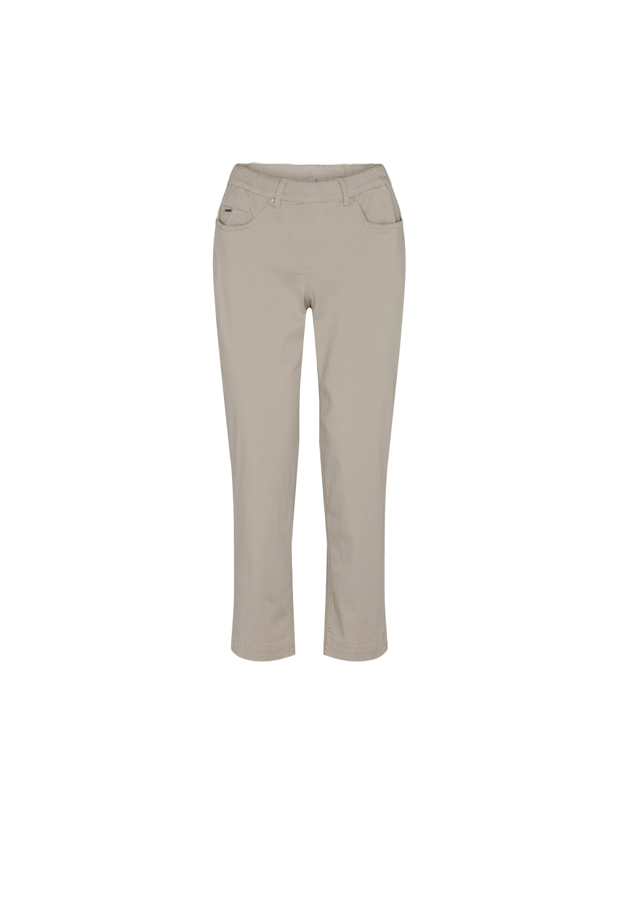 LAURIE  Broek Hannah Regular Crop Grijs Zand