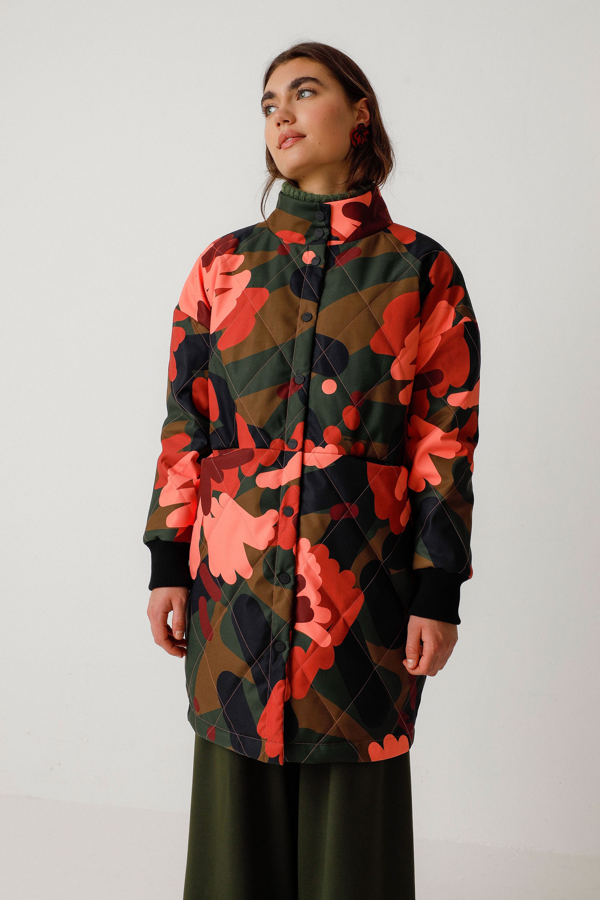 SKFK  Jas Leira Meerkleurig Rood/Bruin