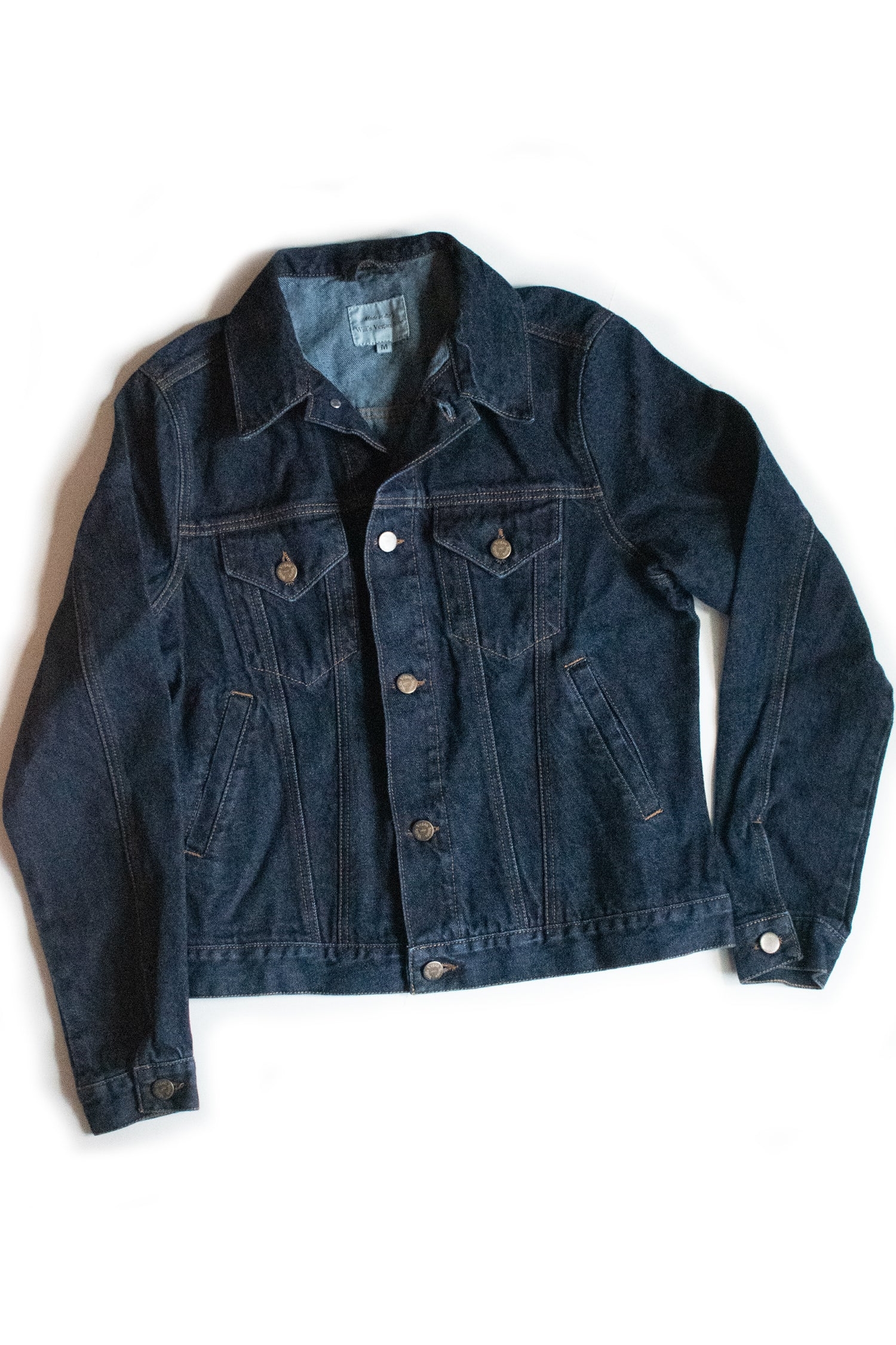 Will's Vegan Store  Klassiek Spijkerjack Voor Dames, Donkerblauw