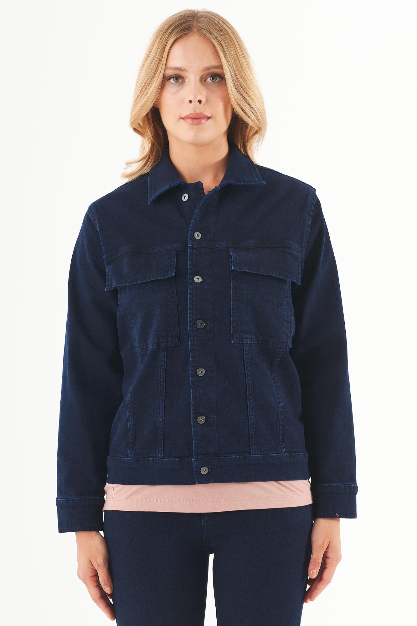 ORGANICATION  Denim Jack Bio-Katoen Dark Navy