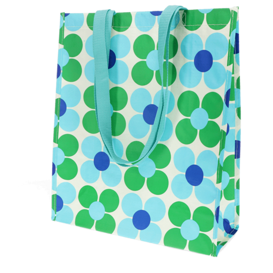 Rex London Shopping Bag Daisy Green/Blue - Tas van gerecycled plastic