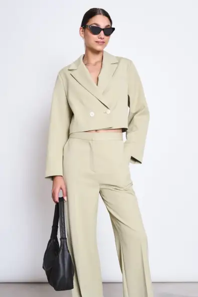 JAN 'N JUNE  Cropped Blazer Tulia Pistache