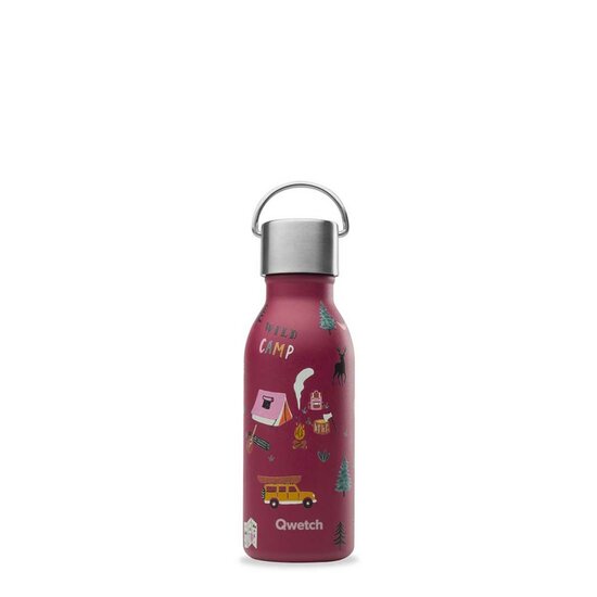 Qwetch Insulated Stainless steel Kids Bottle yosemite Garnet - 350ml RVS thermosfles