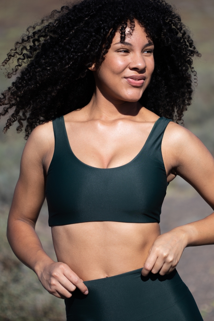 Inaska  Bikinitop Omkeerbaar Pure Dark Green Khaki Mud