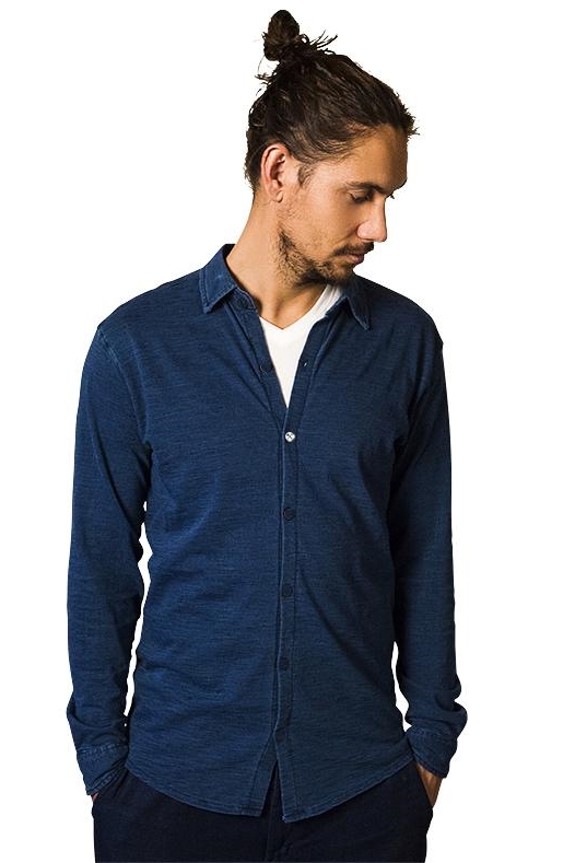 The Driftwood Tales mannen vegan Overhemd Denim Wassing