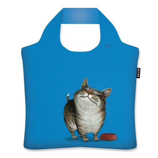 Ecozz opvouwbare shopper met rits - Brilliant Blue