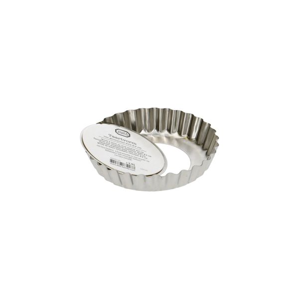 Taartvorm, gerecycled rvs, PFAS-vrij, losse bodem, Ø 9 cm