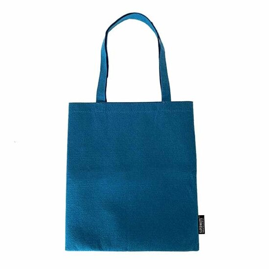 Superwaste FairTrade shopper smal petrol, tas van gerecycled PET