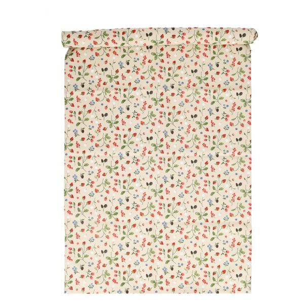 Tafelloper, GOTS bio-katoen, rood fruit, 50 x 145 cm