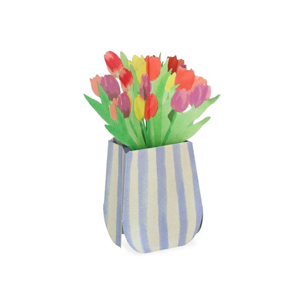 Kaart 3D met envelop, tulpen