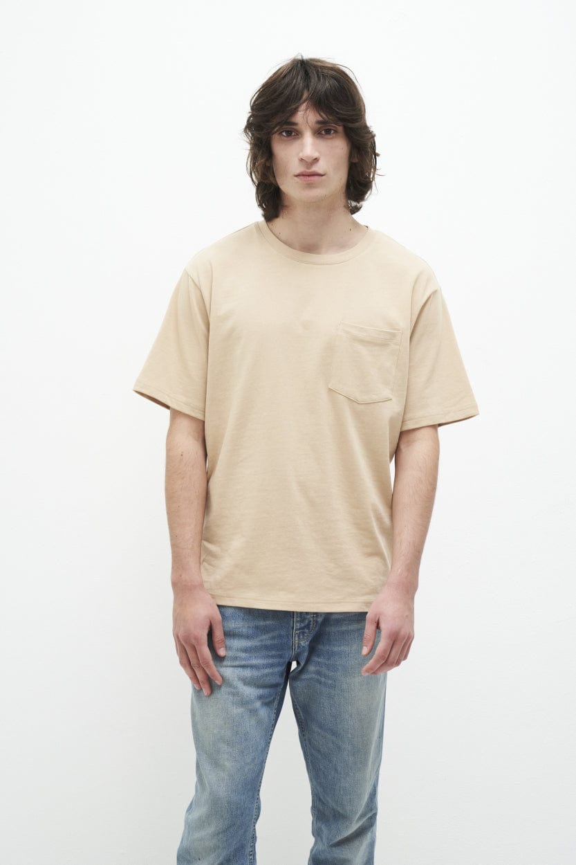 Kuyichi mannen vegan Liampo T-Shirt Zand