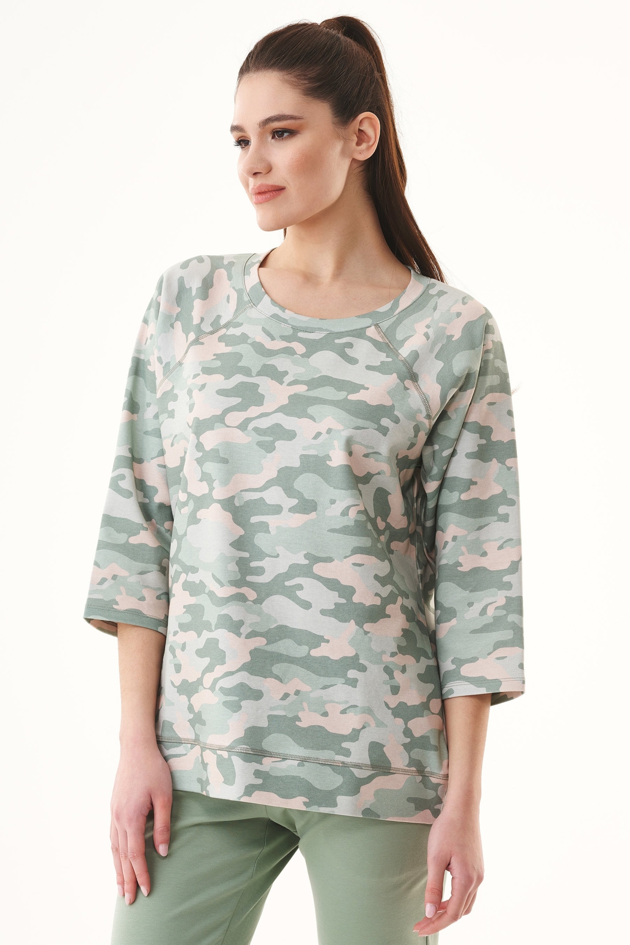 ORGANICATION  Sweatshirt Met Camouflagepatroon