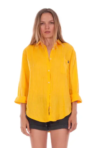 RAVENS VIEW IBIZA  Shirt Monet Old Gold Geel
