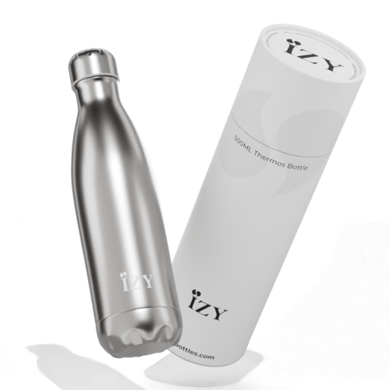 IZY Bottles RVS dubbelwandige thermosfles - Silver 500ml