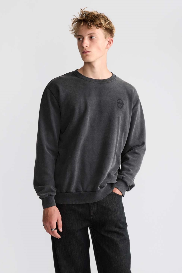 Yahmo mannen vegan Sweatshirt Egon Vervaagd Zwart