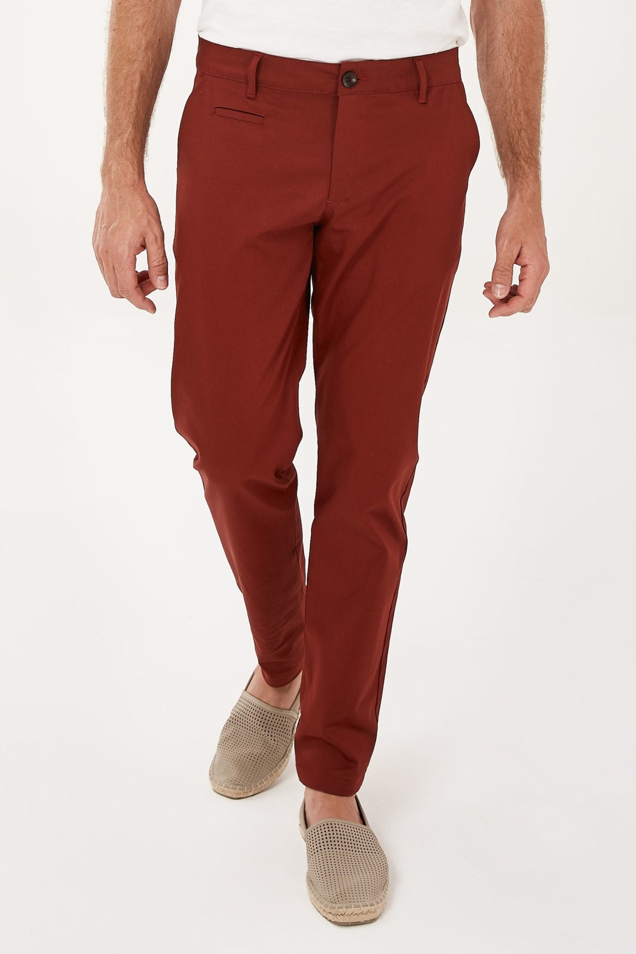 ORGANICATION mannen vegan Chino Broek Bruin