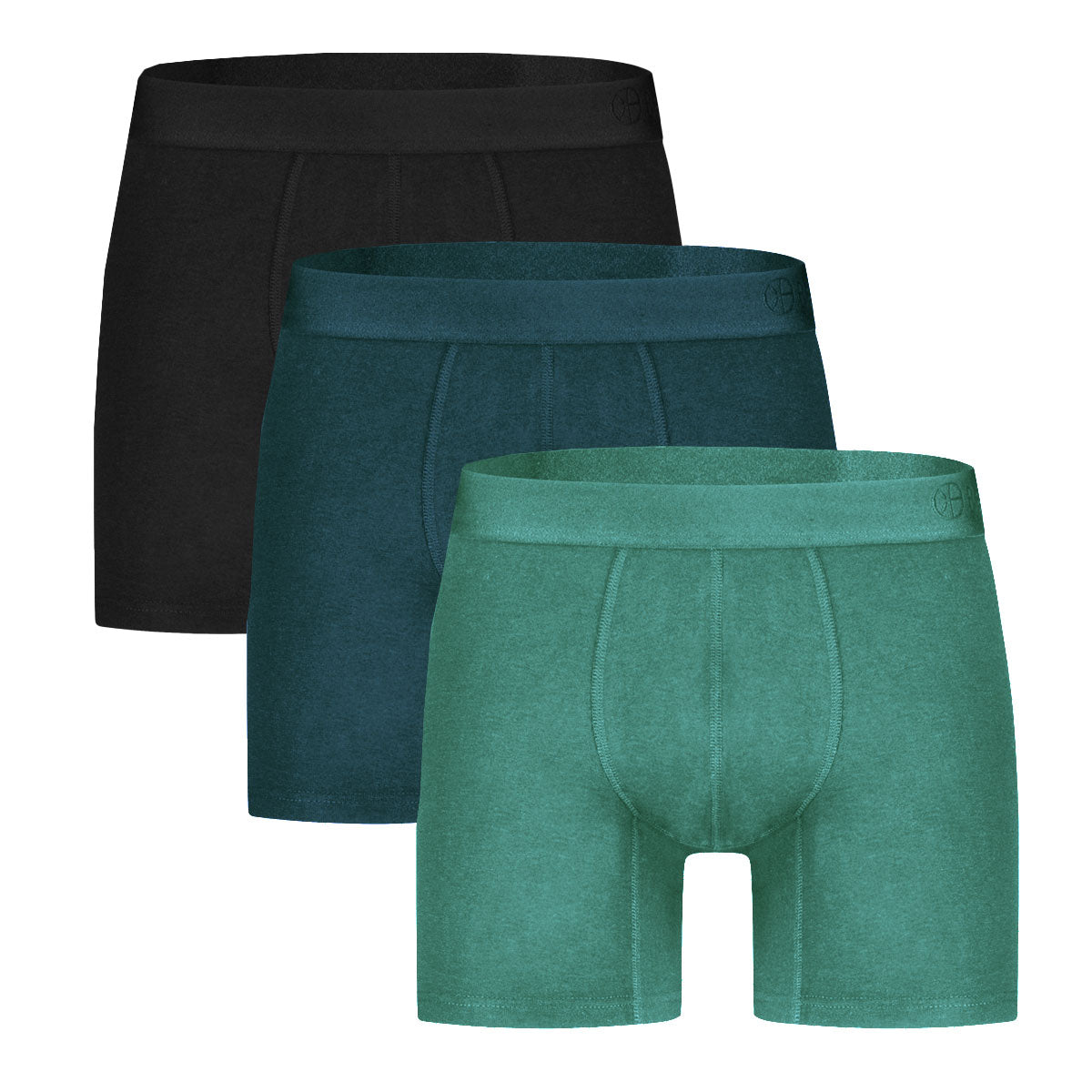 Boxershorts Jack (3-pack) - Black, Deep Teal, Malachite Green Ton Sur Ton