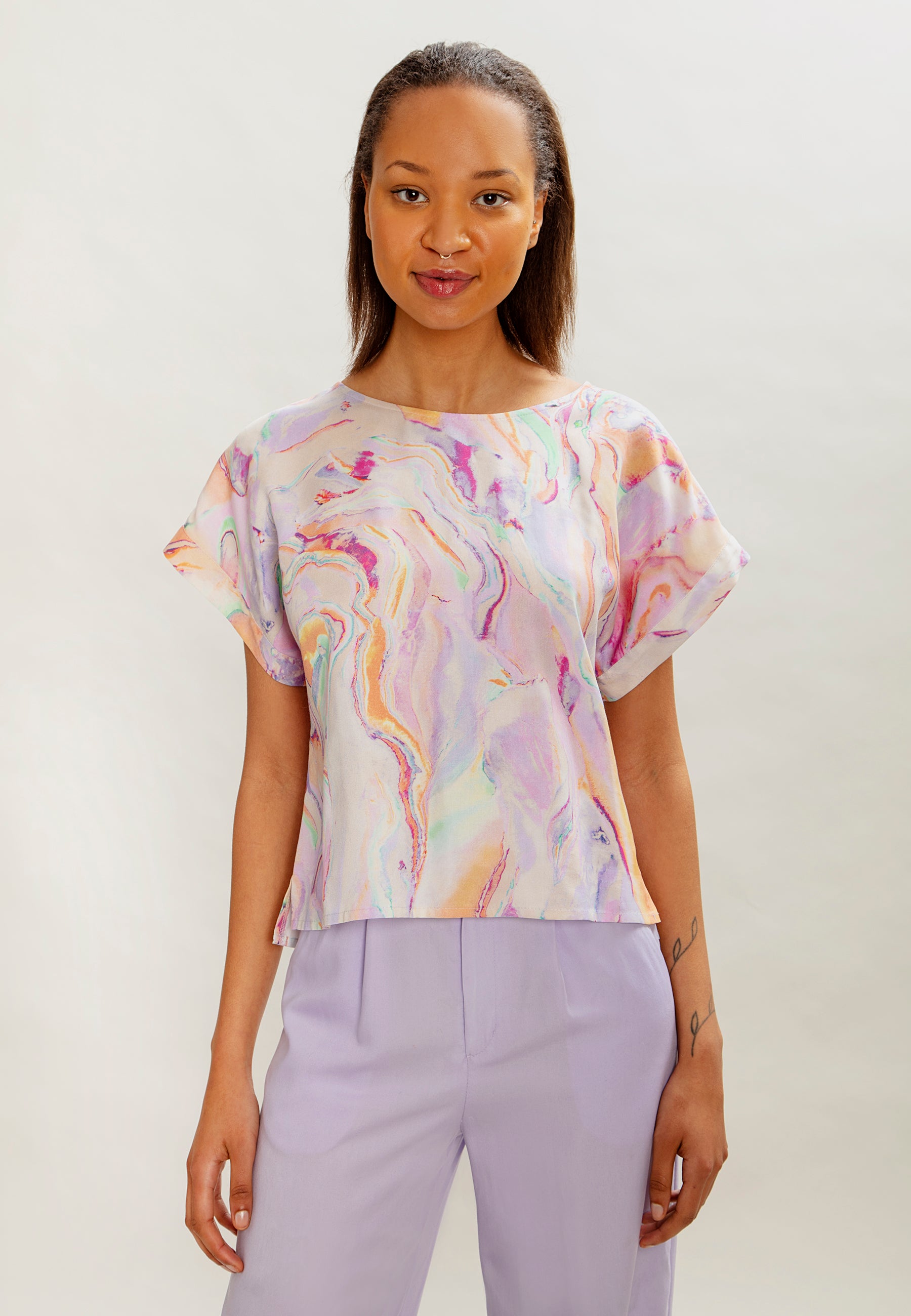 MAHLA  Felicity Blouse Rainbow Marble
