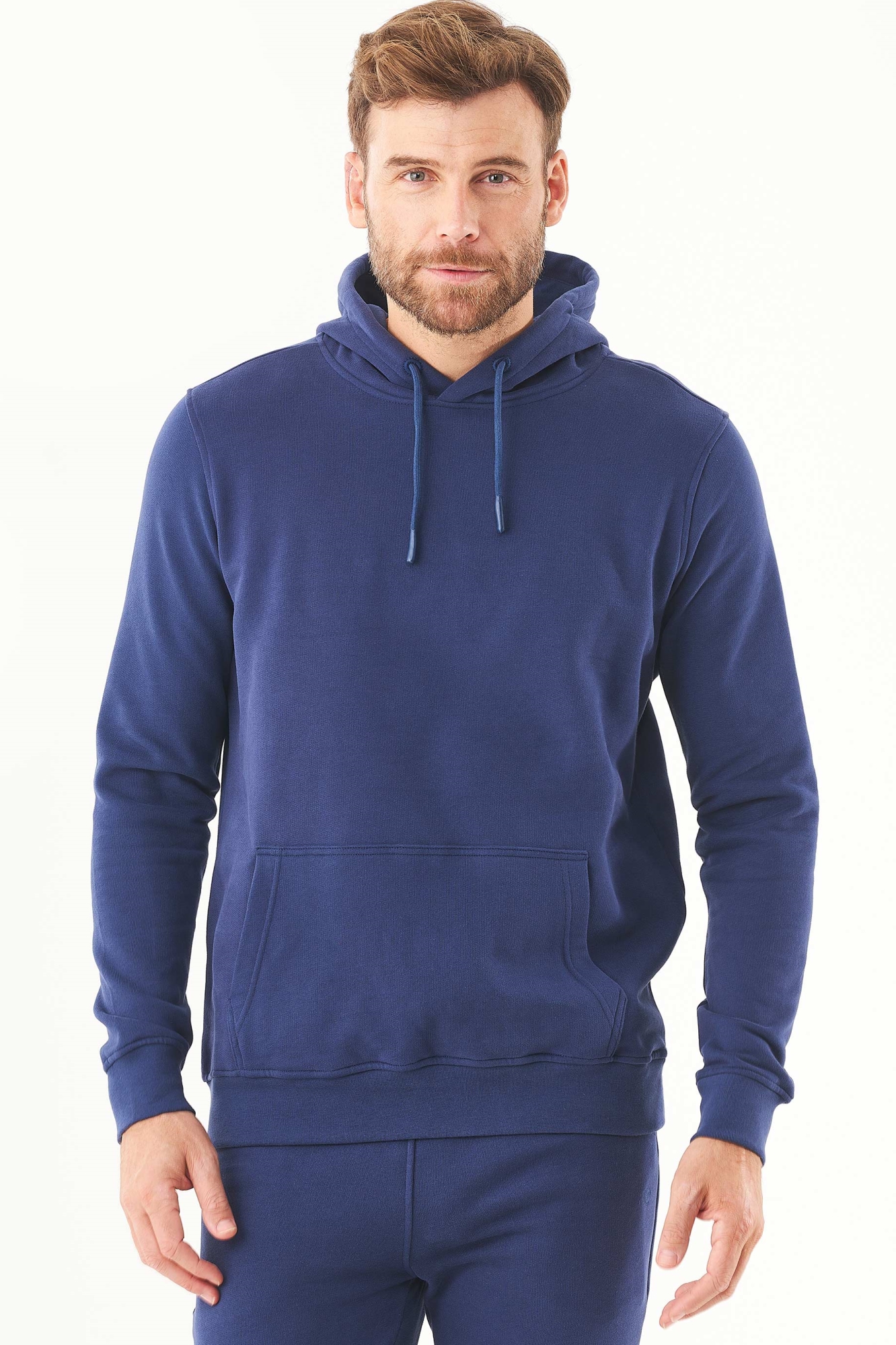 ORGANICATION mannen vegan Hoodie Soft Touch Navy