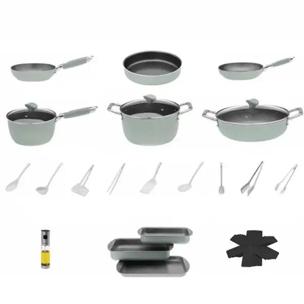 Complete 23-delige pannenset 'Vittoria' - Primecook