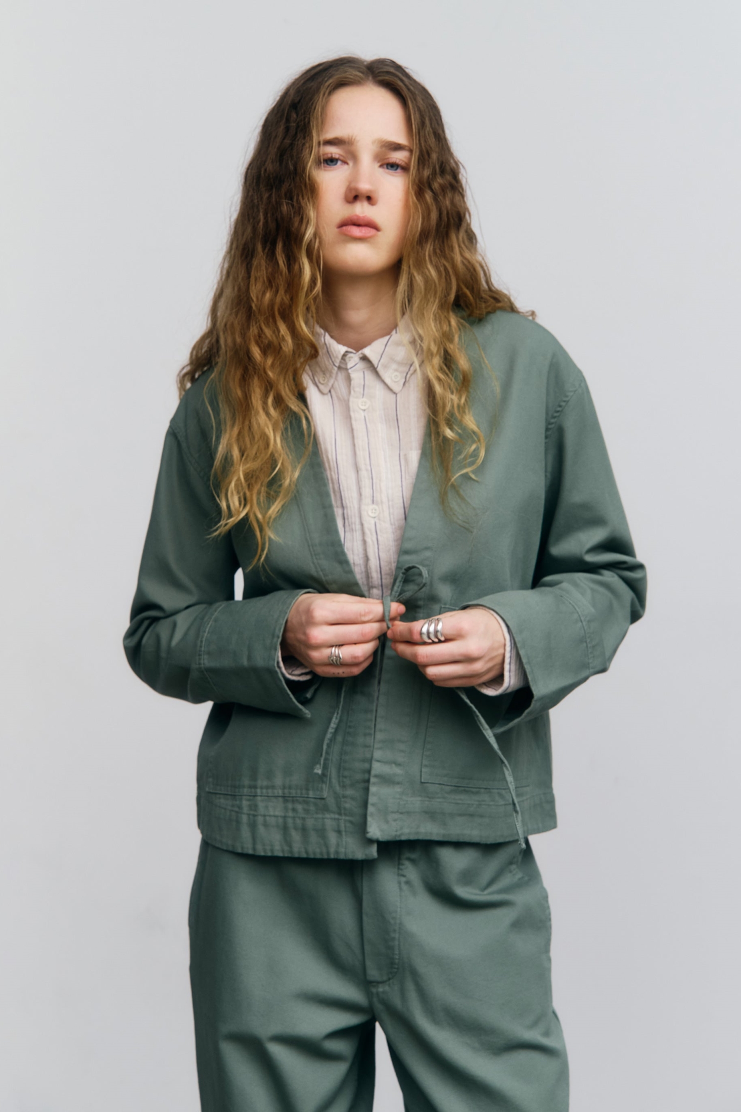 Rotholz  Kimono-Jasje In Bladgroen
