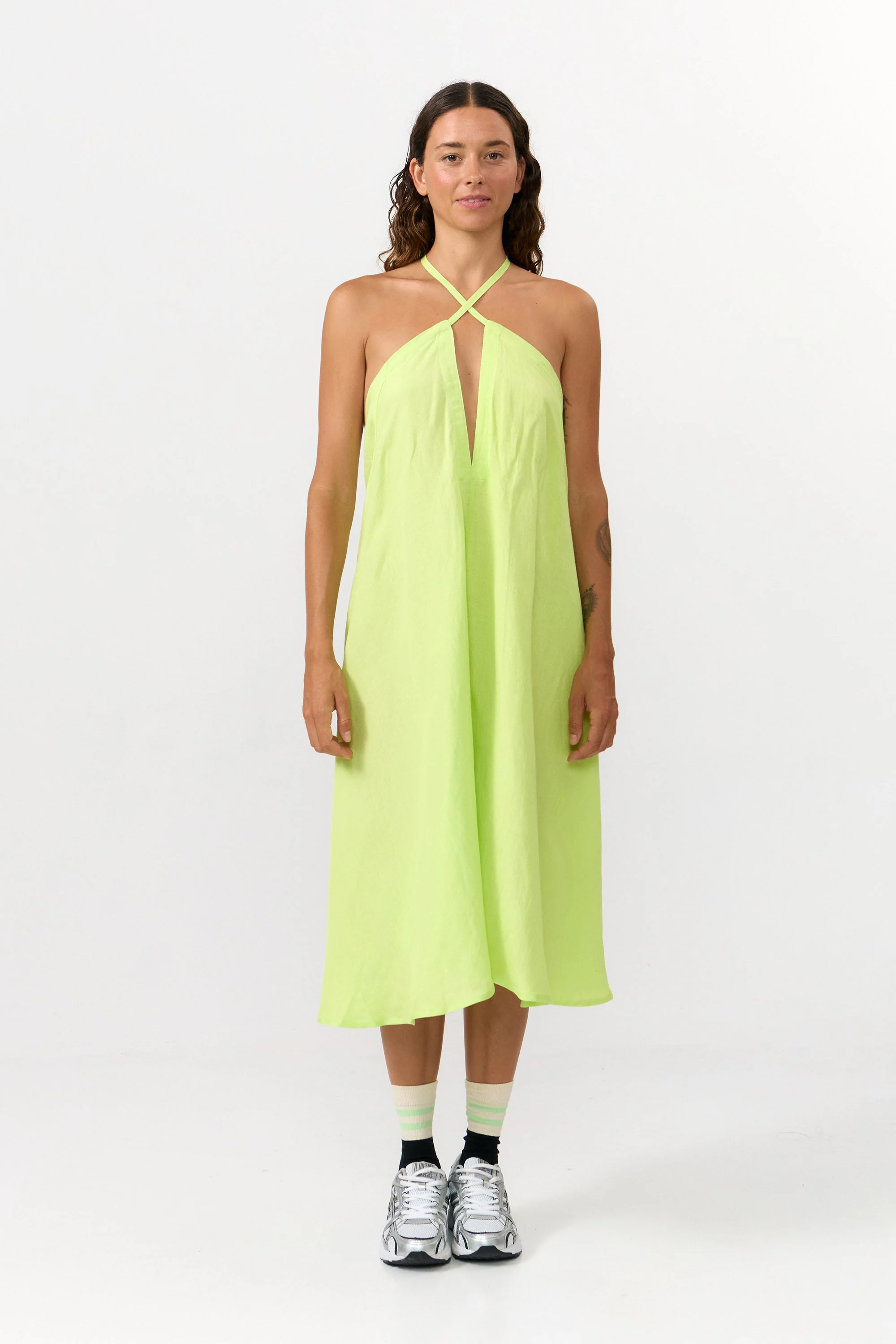 SUITE13LAB  Jurk Mp Short Appelgroen