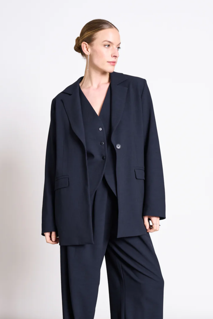 JAN 'N JUNE  Blazer Met Split Aan De Achterkant Jels Nightfall Navy