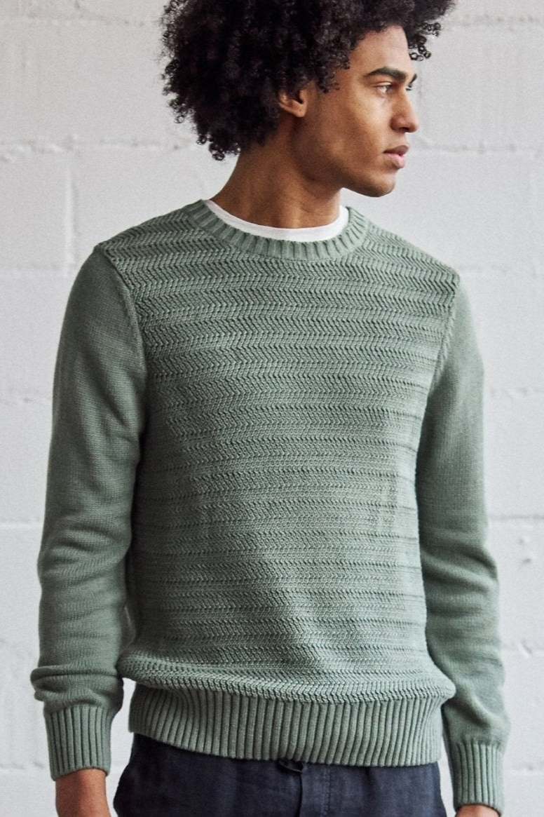 TWOTHIRDS mannen vegan Sweater Labiko Duck Green