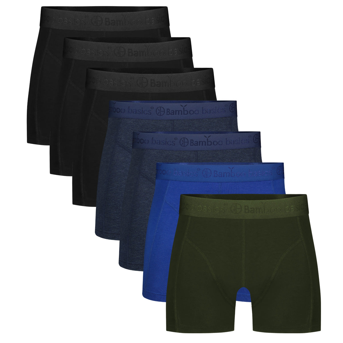 Boxershorts Rico (7-pack) - Zwart, Jeans Melange, Blauw & Army