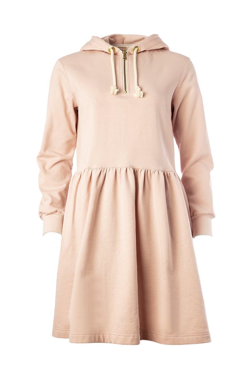 MAHLA  Hoodie Jurk Beige/Lichtroze