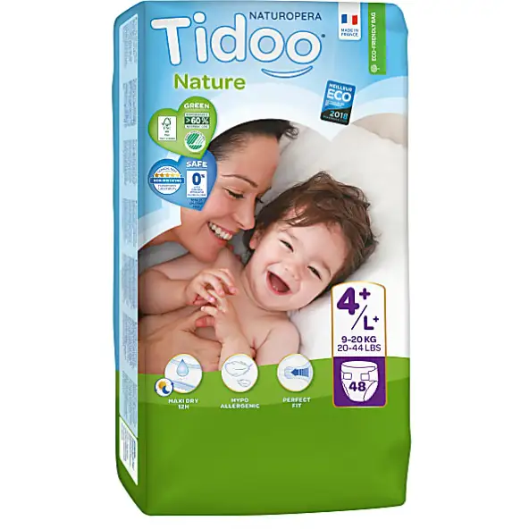 Tidoo Nature Luiers Maat 4+ 9-20kg