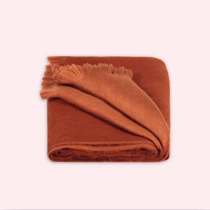 Dubbelzijdige Sjaal | Alpaca Loca | Terracotta